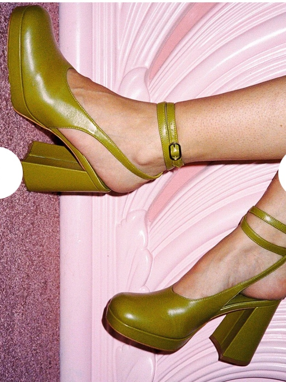 Jeffrey Campbell Mustard Yellow Platform Slingback Block Heels